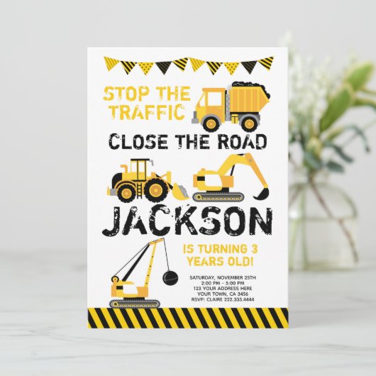 Construction 招待状 (スタンド正面)