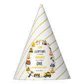 Construction 1ST Birthday | Builder Truck Party パーティーハット (正面)