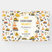 Construction 1ST Birthday | Builder Truck Party 横断幕 (横)