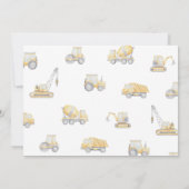 Construction 1st Birthday Party 招待状 (裏面)