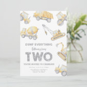 Construction 2nd Birthday Party 招待状 (スタンド正面)