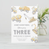 Construction 3rd Birthday Party 招待状 (スタンド正面)