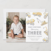 Construction 3rd THREE Birthday Party 招待状 (正面)