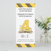 Construction 4th Birthday Invitation 招待状 (スタンド正面)