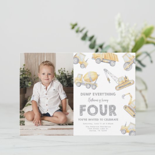 Construction 4th FOUR Birthday Party 招待状 (スタンド正面)