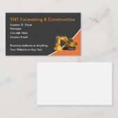 Construction And Excavating Business Cards 名刺 (正面/裏面)
