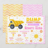 Construction and Groovy Joint Birthday 招待状 (正面/裏面)