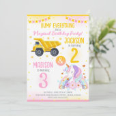 Construction and Unicorn Siblings Joint Birthday 招待状 (スタンド正面)