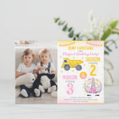 Construction and Unicorn Siblings Joint Birthday 招待状 (スタンド正面)