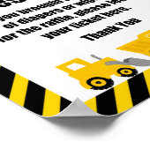 Construction Baby Shower ポスター (角)