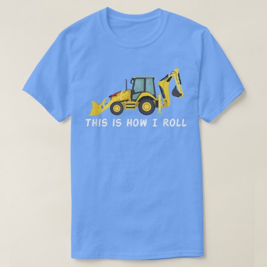 Construction Backho Big Trucks Diggers for Boys &  Tシャツ (デザイン正面)