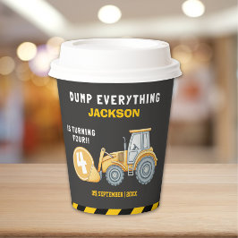 Construction Birthday 4th | Dump Truck Party 紙コップ