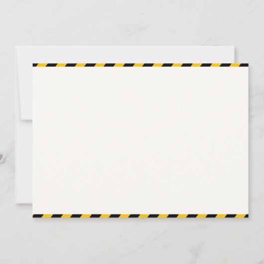 Construction Birthday 5 with Photo | Dump Truck 招待状 (裏面)