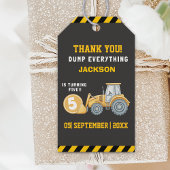 Construction Birthday 5th | Dump Truck Excavator ギフトタグ