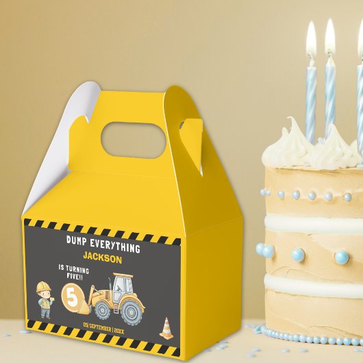 Construction Birthday 5th For boys | Truck Party  フェイバーボックス