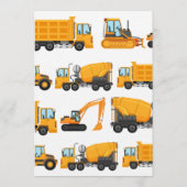 Construction Birthday Dump Truck & Bulldozer Party 招待状 (裏面)