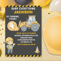 Construction Birthday  | Dump Truck & Excavator 