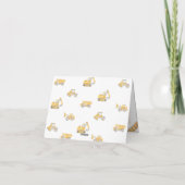 Construction Birthday Dump Trucks Birthday サンキューカード (裏面)