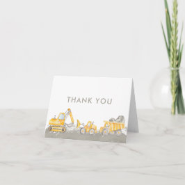 Construction Birthday Dump Trucks Birthday サンキューカード