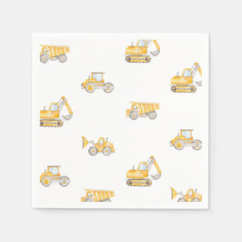 Construction Birthday Dump Trucks Birthday スタンダードカクテルナプキン