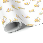 Construction Birthday Dump Trucks Birthday ラッピングペーパー (ロールコーナー)