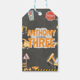 Construction Birthday Invitation ギフトタグ