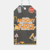 Construction Birthday Invitation ギフトタグ (裏面)