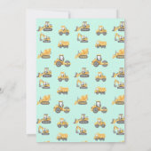 Construction Birthday Invitation |Boy Truck Party  招待状 (裏面)