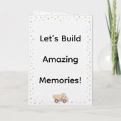 Construction Birthday Invitation | Editable Truck  カード (裏面)