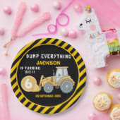 Construction Birthday Paper Plates Turning 6 ペーパープレート (パーティー)