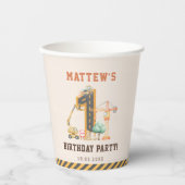 Construction Birthday Party 紙コップ (正面)