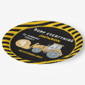 Construction Birthday Party | Excavator & Wrecking ペーパープレート (アングル)