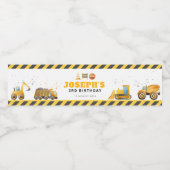 Construction Birthday Water Bottle Label ペットボトルラベル (シングルラベル)