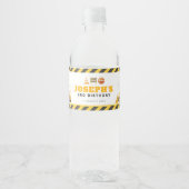 Construction Birthday Water Bottle Label ペットボトルラベル (正面)
