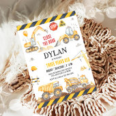 Construction Boy Birthday Invitation 招待状