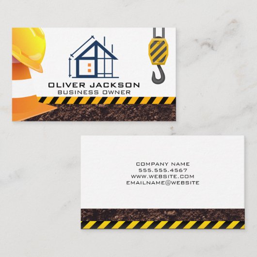 Construction Build | Contractor | Engineer 名刺 (正面/裏面)