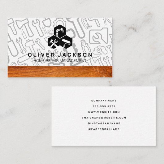 Construction Build | Contractor Tools 名刺 (正面/裏面)