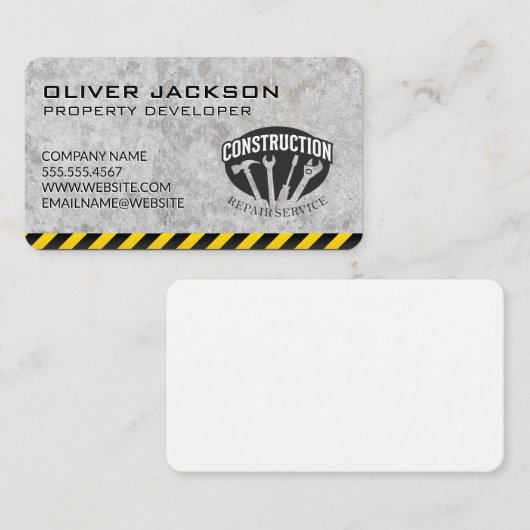 Construction | Builder | General Contractor 名刺 (正面/裏面)