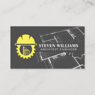 Construction Builder Logo 設計図 名刺