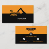Construction Building Crane Business Card 名刺 (正面/裏面)