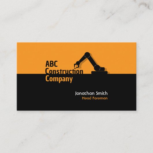Construction Building Crane Business Card 名刺 (正面)