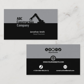 Construction Building Crane Business Card 名刺