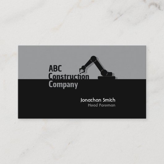 Construction Building Crane Business Card 名刺 (正面)