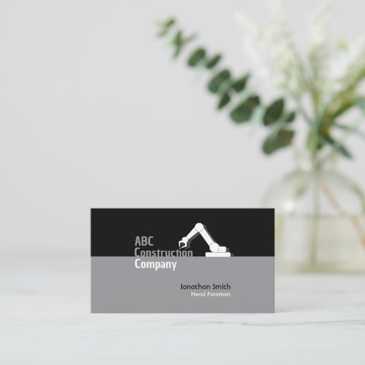 Construction Building Crane Business Card 名刺 (スタンド正面)