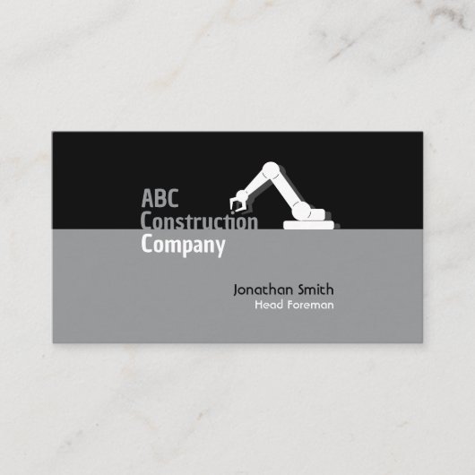 Construction Building Crane Business Card 名刺 (正面)