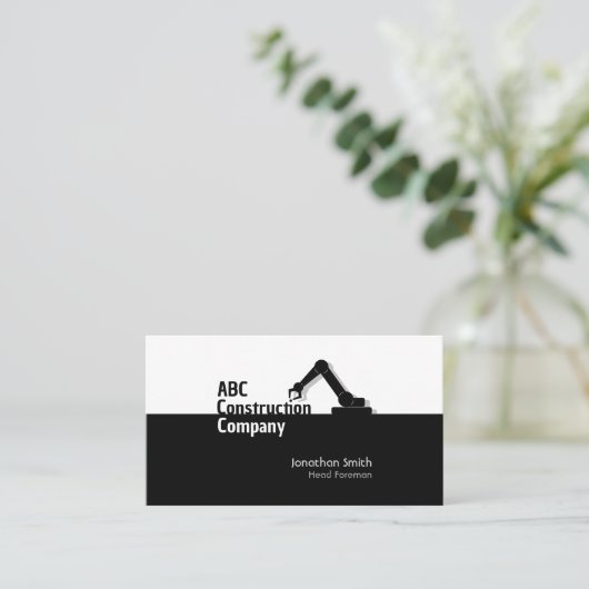 Construction Building Crane Business Card 名刺 (スタンド正面)