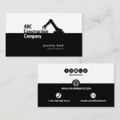 Construction Building Crane Business Card 名刺 (正面/裏面)