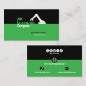 Construction Building Crane Business Card 名刺 (正面/裏面)