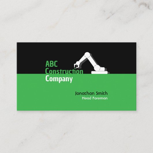 Construction Building Crane Business Card 名刺 (正面)