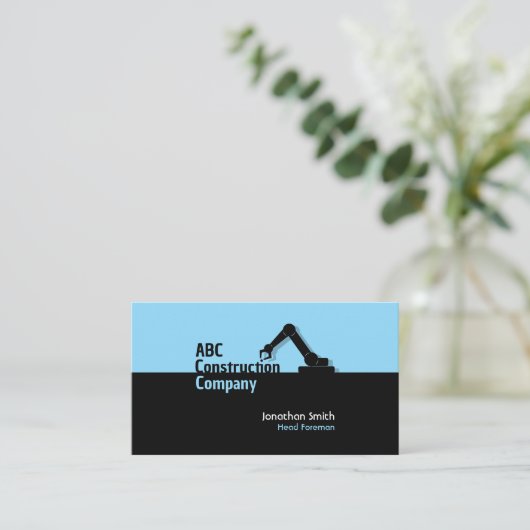 Construction Building Crane Business Card 名刺 (スタンド正面)